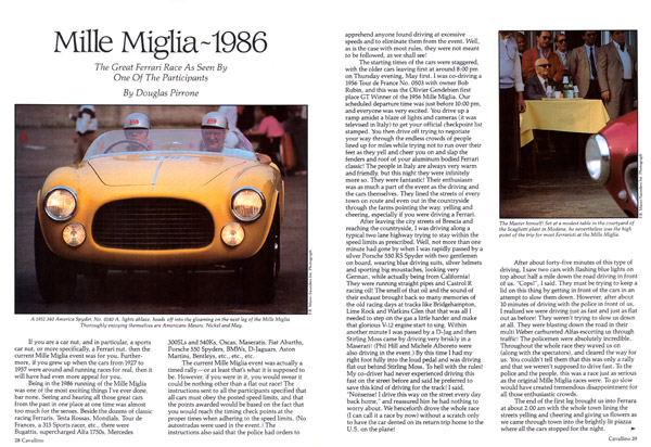 Mille Miglia 1986 article