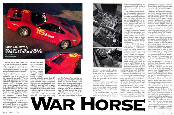 dyno tested 308 IMSA race car War Horse article